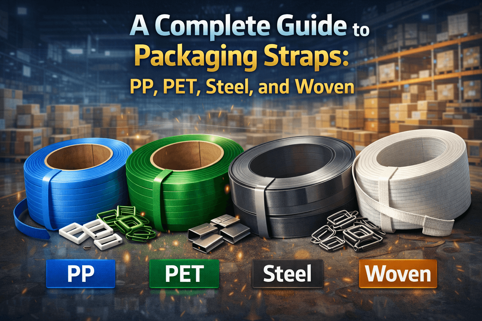 A Complete Guide to Packaging Straps: PP, PET, Steel, and Woven